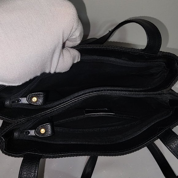 Like New, Vintage Black Fabric Shoulder Purse Bag - Picture 4 of 7